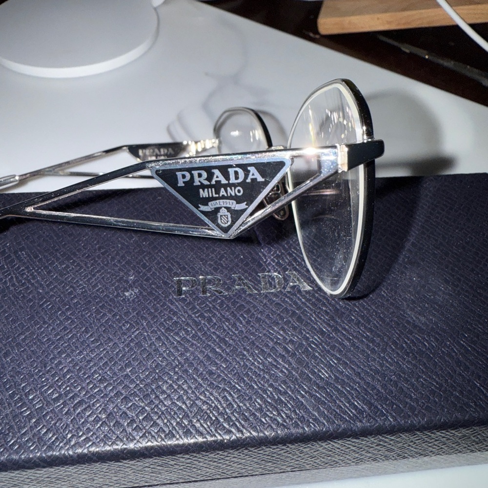 Prada Silver Women’s Cat Eye Glasses